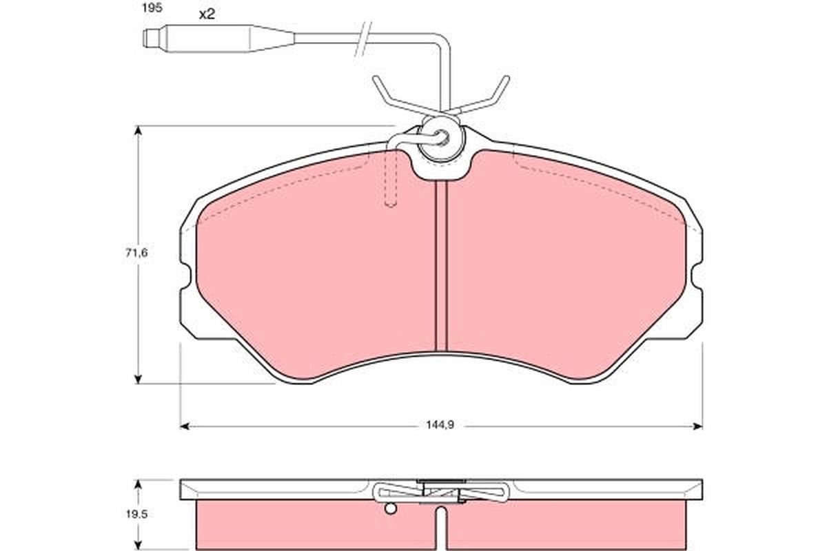 Brake Pad Set, disc brake GDB447