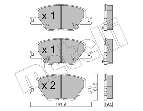 Brake Pad Set, disc brake 22-1177-0