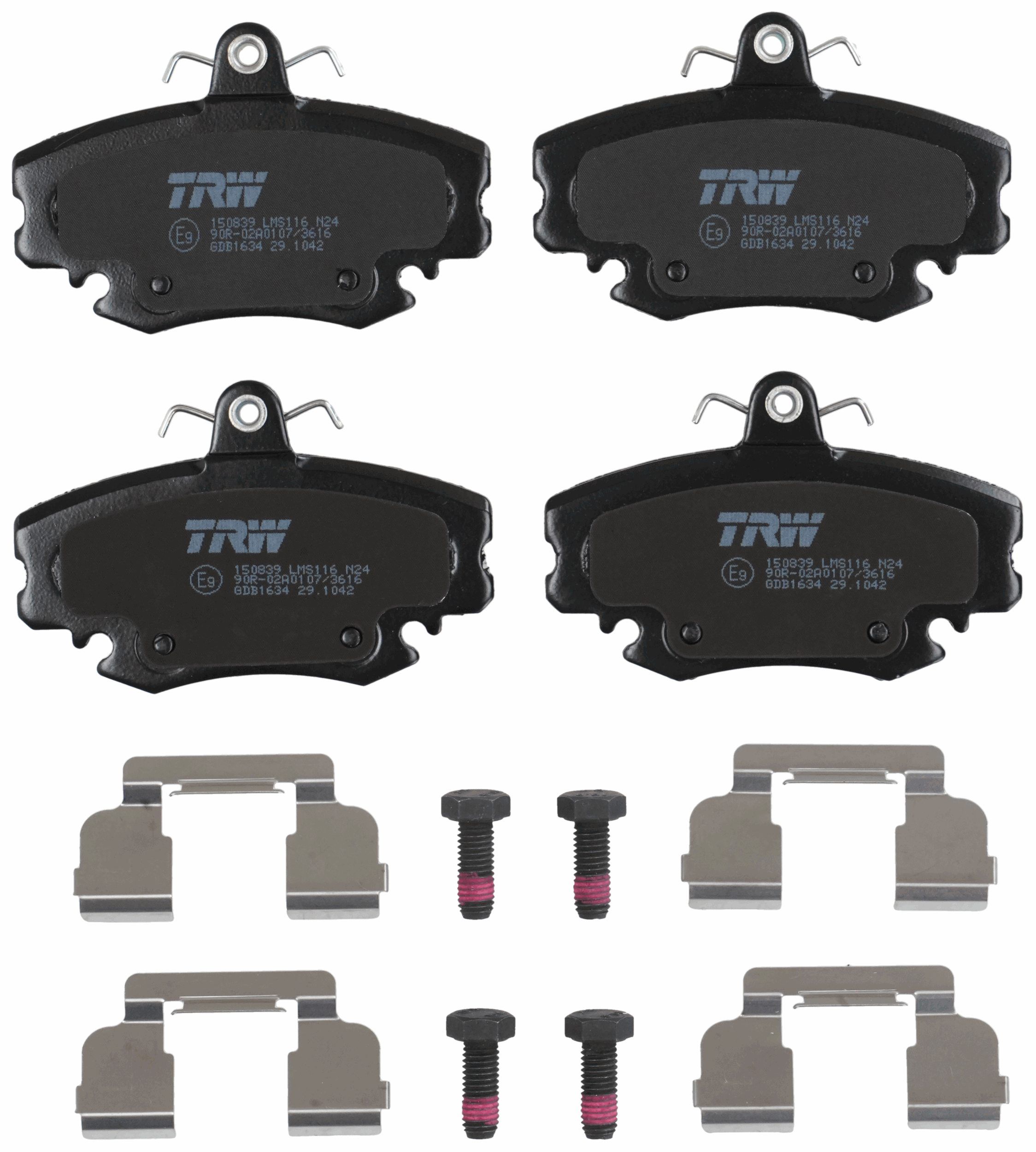 TRW DISC BRAKE PADS - TecDoc 2