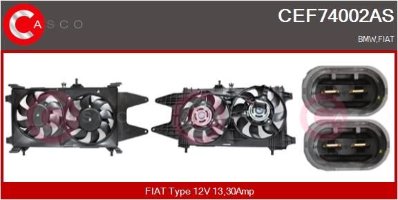 CEF74002AS CASCO Brand New HQ villanymotor, hűtőventilátor