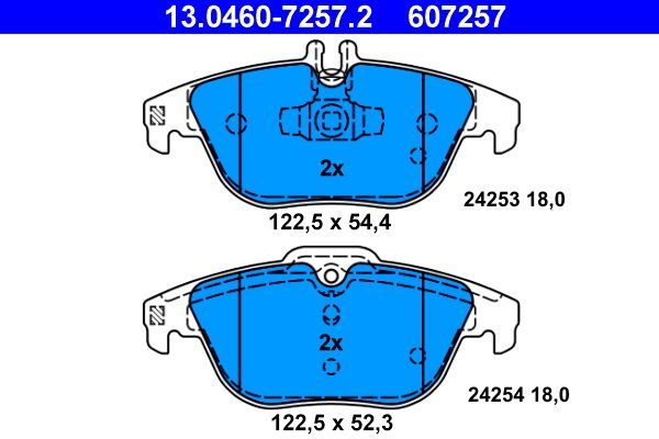 Brake Pad Set, disc brake 13.0460-7257.2