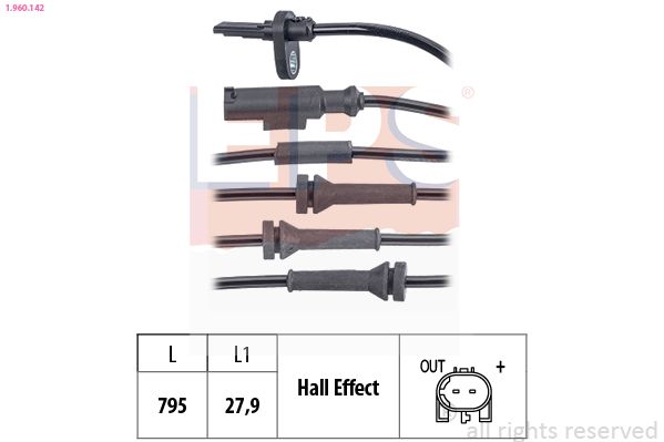 EPS 1.960.142 - Sensor, Raddrehzahl