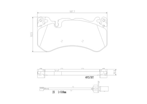 MERCEDES AMG C63 08- (FRT) *2 W/Sensor - TecDoc 1