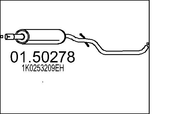 01.50278 MTS középső hangtompító