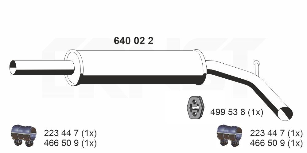 ERNST 640022 - Mittelschalldämpfer