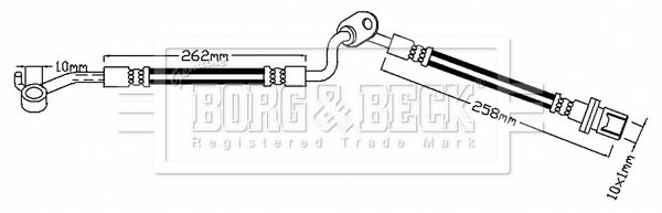 BBH7485 BORG & BECK fékcső
