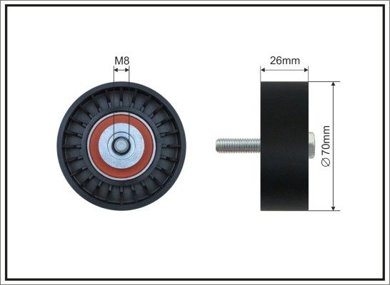 Deflection/Guide Pulley, V-ribbed belt 01-01