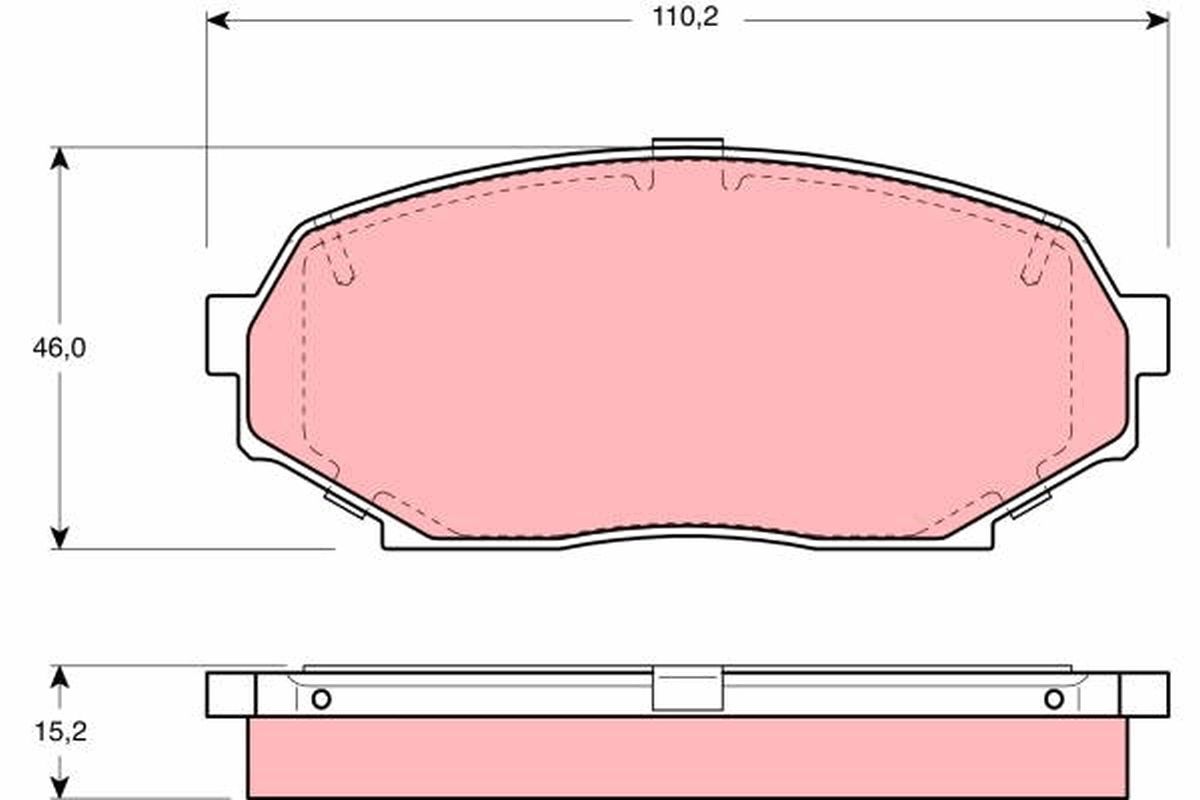 Brake Pad Set, disc brake GDB1028