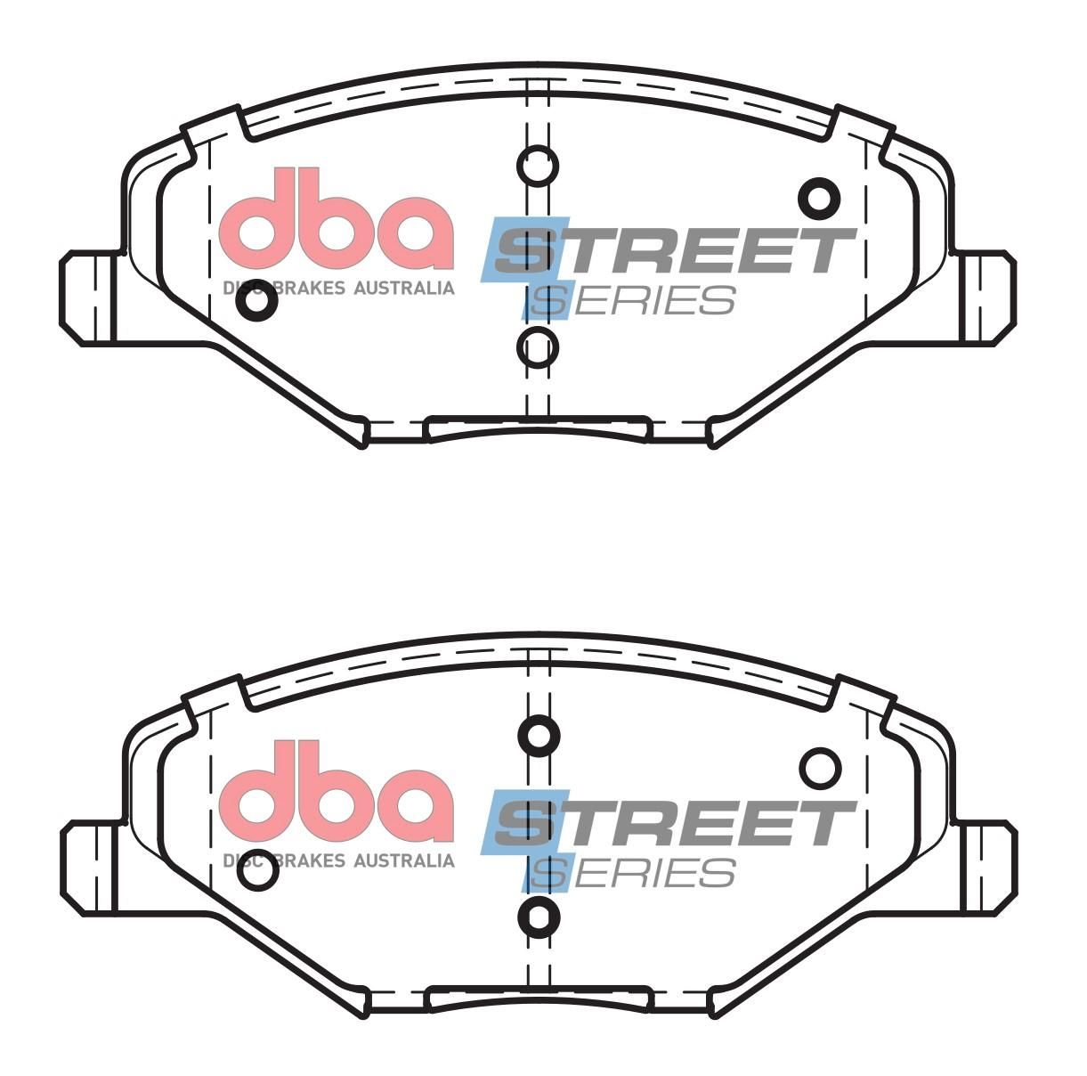 DBA SS STREET SERIES BRAKE PADS [ Volkswagen Polo 6R 2014 - 2018  F ] - TecDoc Only