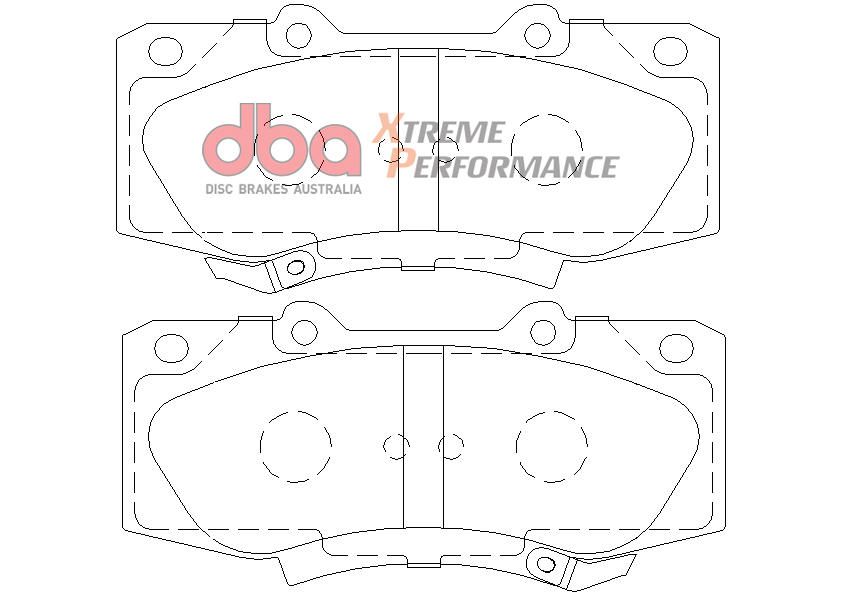 DBA XP PERFORMANCE BRAKE PADS [ Toyota Hi Lux 2011-on F ] - TecDoc Only