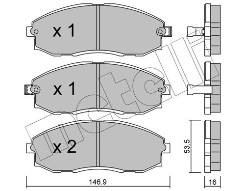 Brake Pad Set, disc brake 22-0297-0