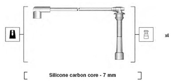 941295160887 MAGNETI MARELLI gyújtókábelkészlet