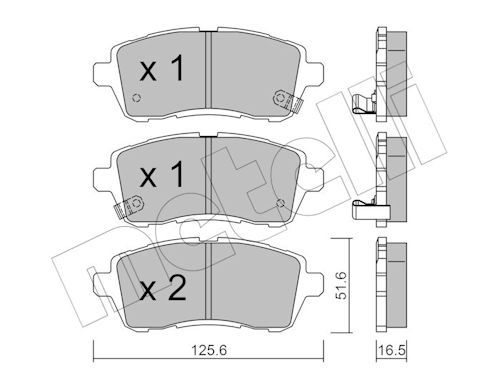 METELLI 22-0793-1 - Bremsbelagsatz, Scheibenbremse