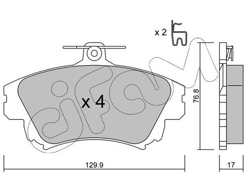 Brake Pad Set, disc brake 822-286-0