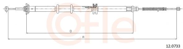 Cable Pull, parking brake 92.12.0733