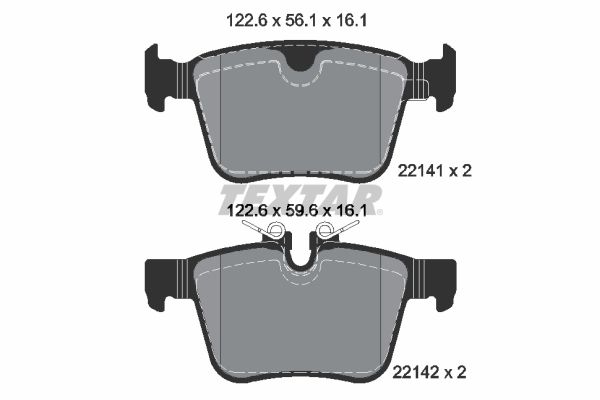 Brake Pad Set, disc brake 2214101