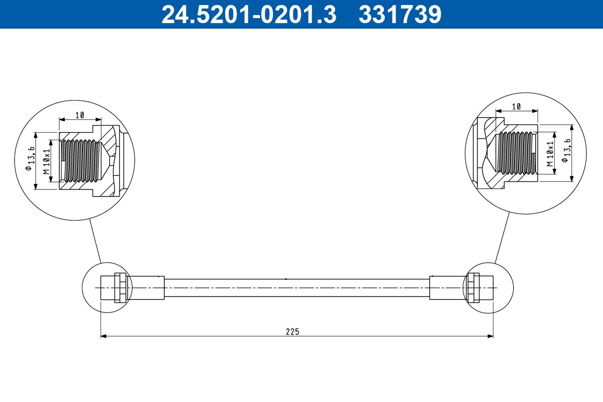 Brake Hose 24.5201-0201.3