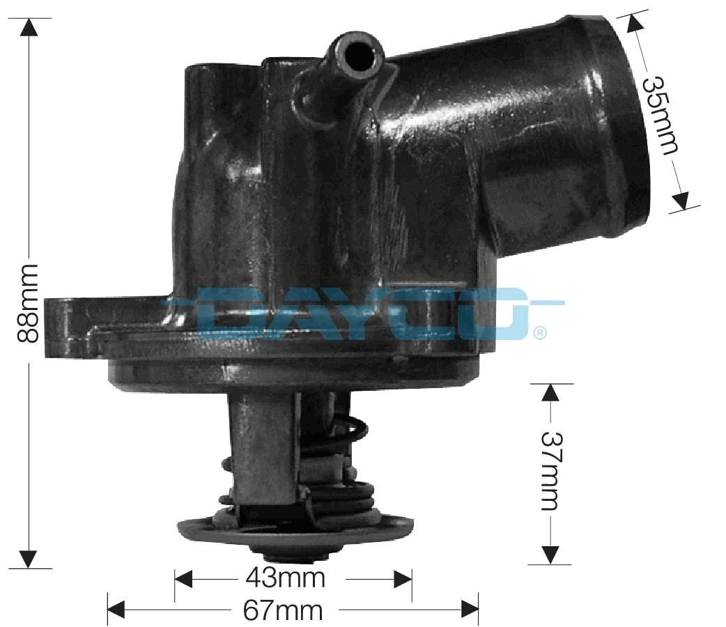 THERMOSTAT HOUSING 89C CHRYSLER/MERCEDES - TecDoc Only