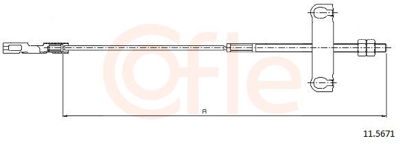 Cable Pull, parking brake 92.11.5671