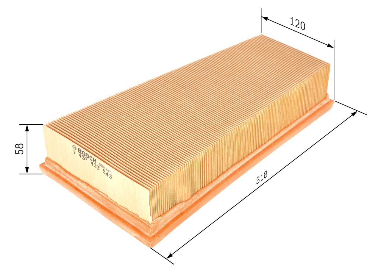 BOSCH 1 457 433 543 - Luftfilter