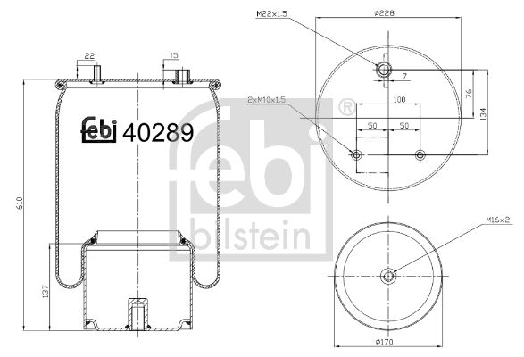 40289 FEBI BILSTEIN rugótömb, légrugózás