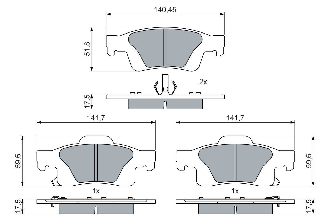 Brake Pad Set, disc brake 0 986 460 081