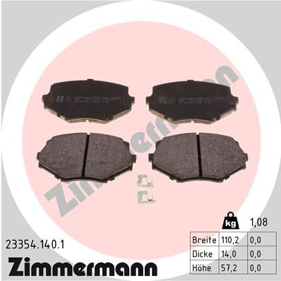 Brake Pad Set, disc brake 23354.140.1