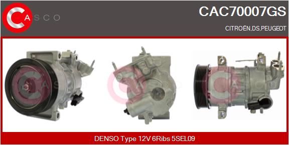 CAC70007GS CASCO Genuine kompresszor, klíma