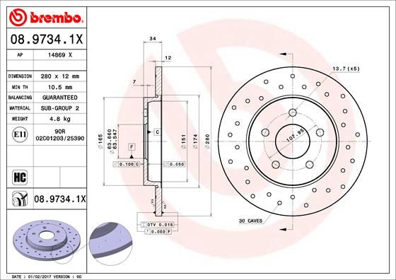 Brake Disc 08.9734.1X