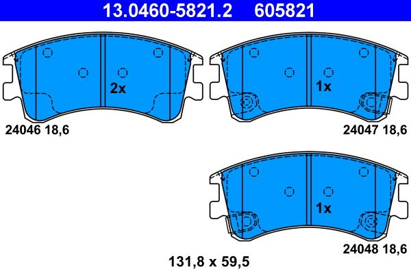 Brake Pad Set, disc brake 13.0460-5821.2