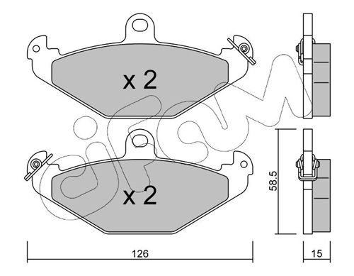 Brake Pad Set, disc brake 822-165-0