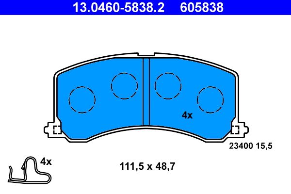 Brake Pad Set, disc brake 13.0460-5838.2