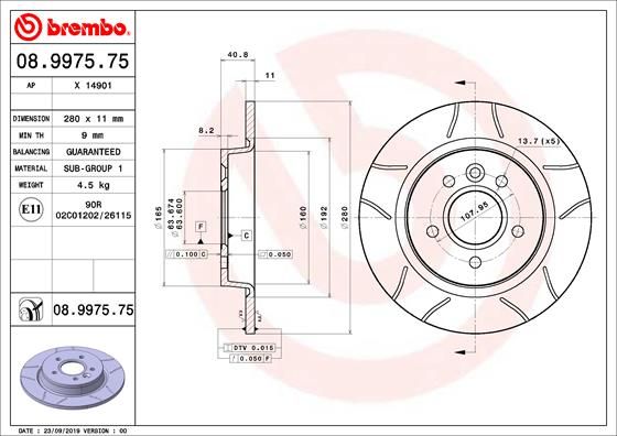 Brake Disc 08.9975.75