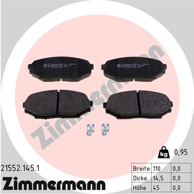 Brake Pad Set, disc brake 21552.145.1