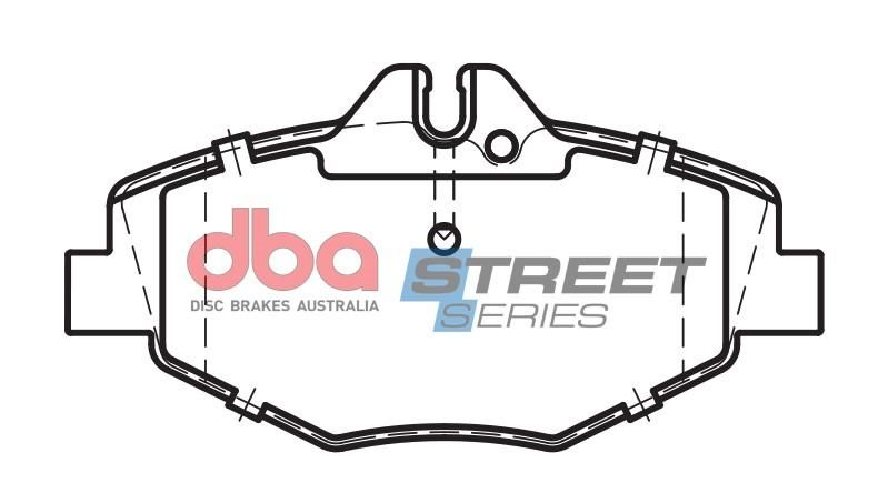 DBA SS STREET SERIES BRAKE PADS [ Mercedes 2002-2009 F ](suits wear sensor DBAWS1112 ) - TecDoc Only
