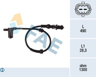 Sensor, wheel speed 78077