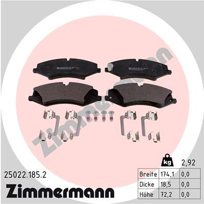 Brake Pad Set, disc brake 25022.185.2