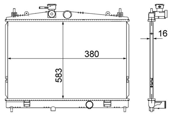 Radiator, engine cooling CR 856 000S