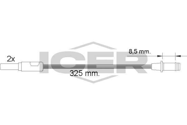610184 E C ICER figyelmezető kontaktus, fékbetétkopás