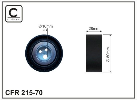 Deflection/Guide Pulley, V-ribbed belt 215-70