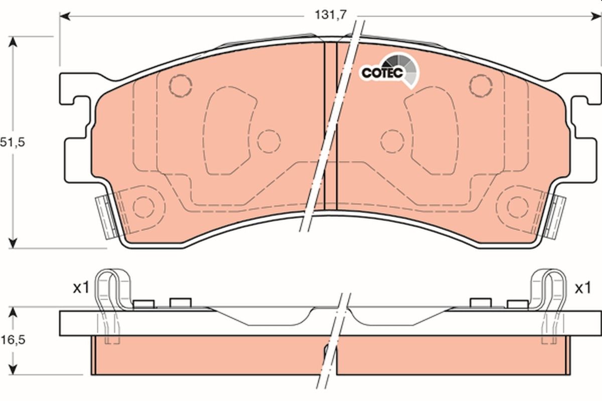 Brake Pad Set, disc brake GDB3192