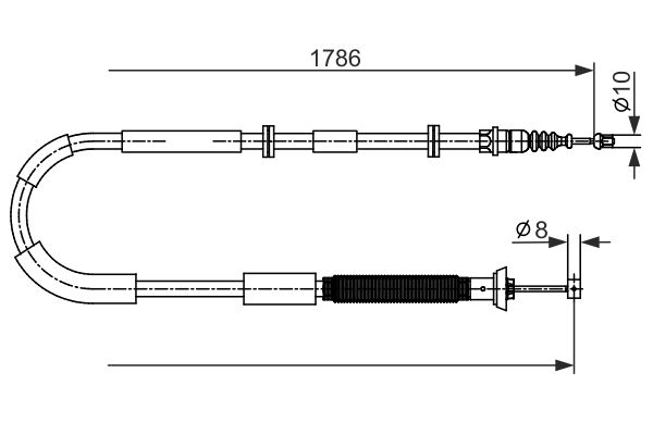 BOSCH 1 987 482 589 - Seilzug, Feststellbremse
