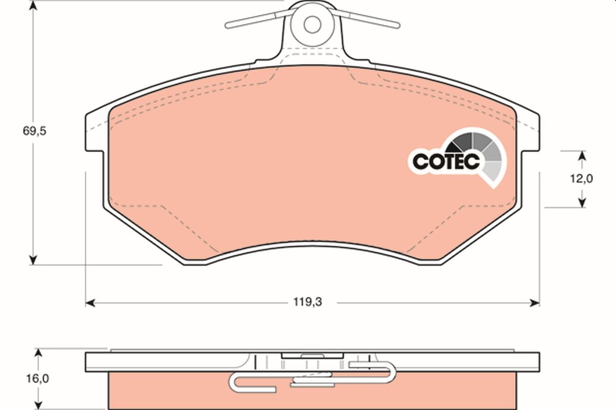 Brake Pad Set, disc brake GDB1048