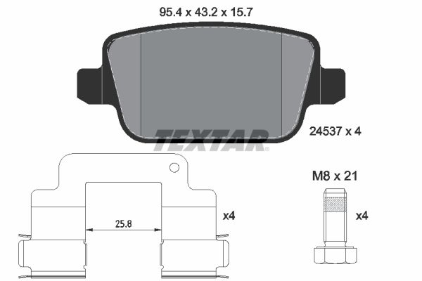 Brake Pad Set, disc brake 2453701