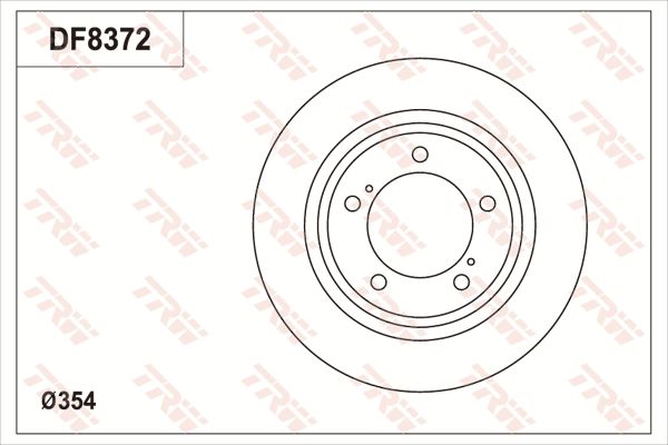 TRW DISC ROTOR - DF8372S Lexus LX450D 2015-2021 Front Axle - Toyota Landcruiser Sahara 2015-2021 Front Axle - TecDoc Only