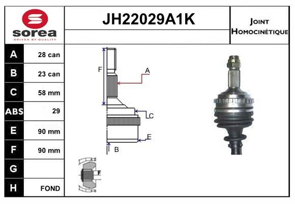 KIT CV JOINT AVEC KR084 - XM