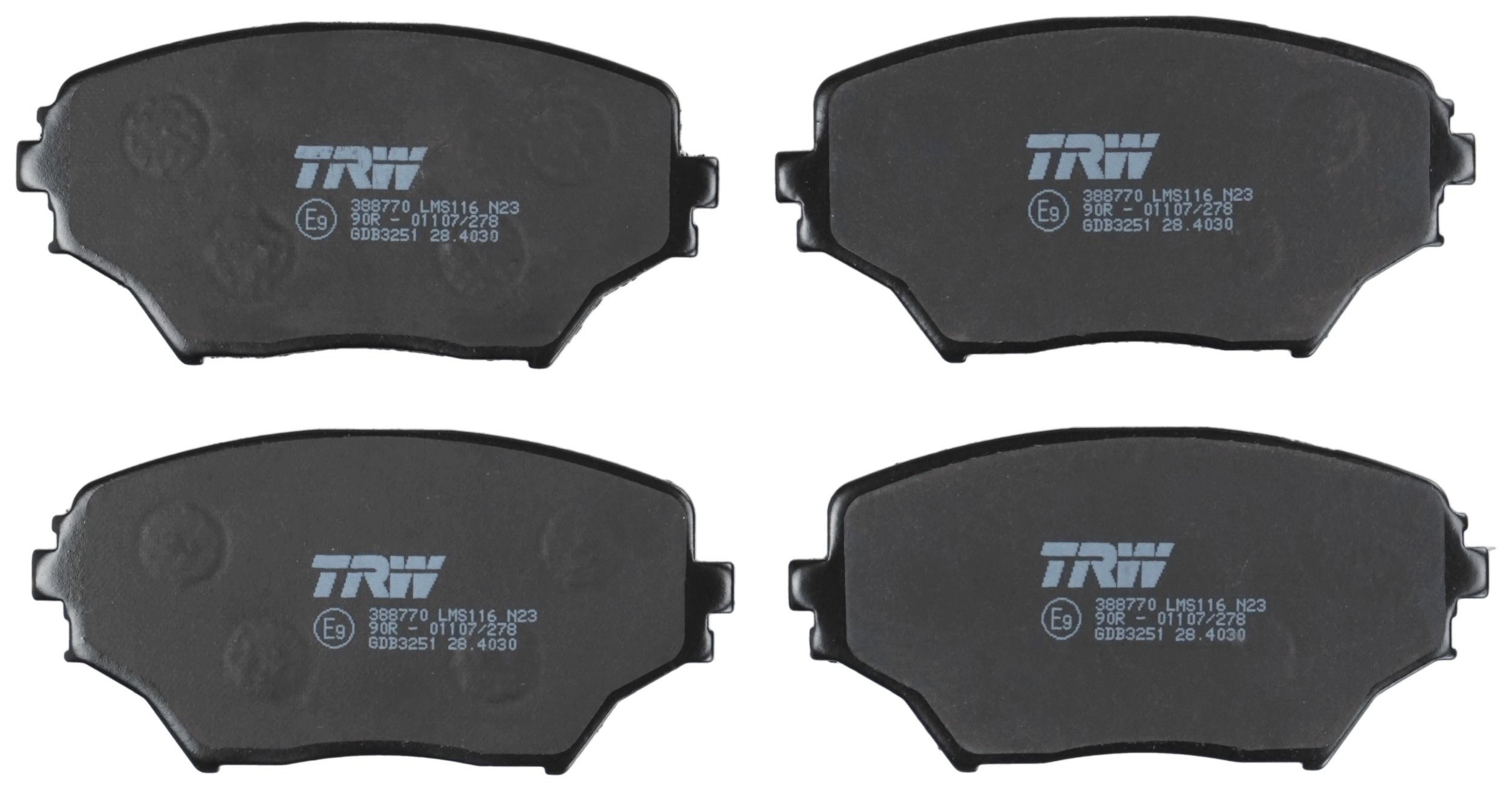 TRW DISC BRAKE PADS - TecDoc 2
