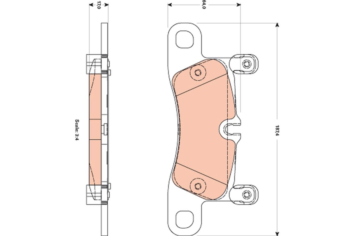 Brake Pad Set, disc brake GDB1876