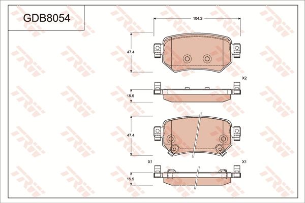 TRW DISC BRAKE PADS - TecDoc Only