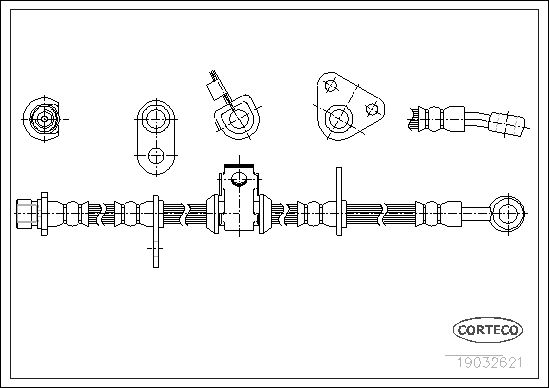 FLEXIBLE DE FREIN HONDA PRELUDE  0705